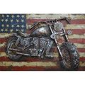 Empire Art Direct Empire Art Direct PMO-130623-3248 Primo Mixed Media Hand Painted Iron Wall Sculpture - Motorcycle 3 PMO-130623-3248